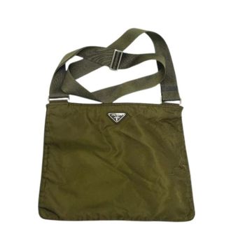 Prada Pre-owned Vintage Nylon Shoulder Bag - Dames - Pre-owned - Groen - Maat: ONE Size Nylon