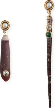 &Eacute;liou Spina Mismatched Drop Earrings in Brown at Nordstrom