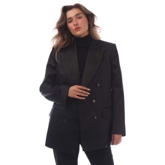 Tom Ford Womens Wallis Double Breasted Jacket in Black Wool - Size 12 UK