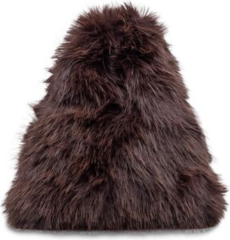 Msgm Kleine Handtas van Imitatiebont - Dames - Clutches - Bruin - ONE Size - Polyester - Tassen