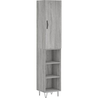 vidaXL Highboard Grey Sonoma 34.5x34x180 cm Engineered Wood Vidaxl