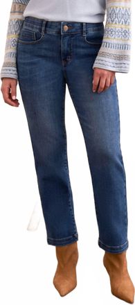 Tribal Audrey Hugging Straight Crop Jeans In Dark Night