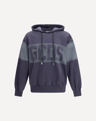 GCDS Felpa con Cappuccio effetto Spray Logo Man XL