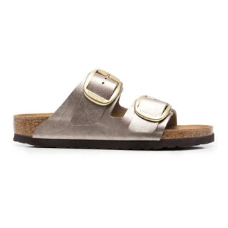 Birkenstock Sliders, female, Beige, Size: 10 US Arizona Big Buckle