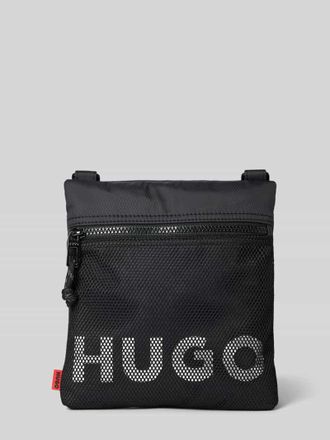 HUGO BOSS Umh&auml;ngetasche mit Label-Print Modell Hans in Black, Gr&ouml;&szlig;e 1