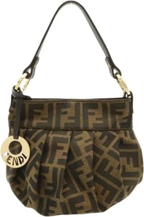 Fendi Pre-owned Zucca FF Canvas Leather Handbag - - Pre-owned - Donna - Marrone - ONE SIZE
