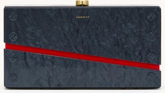 Hammitt Hammitt Soiree Clutch Carrara Black Brushed Gold Med