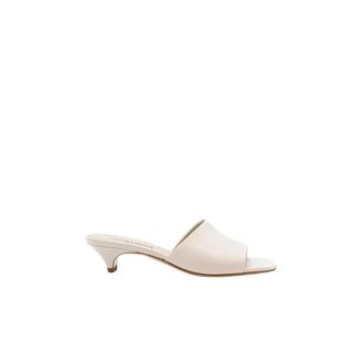 Halmanera Heeled Mules - Dames - Muiltjes - Wit - 38 1/2 EU - Leer - Schoenen