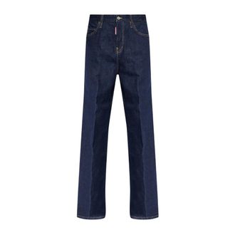 Dsquared2 Jeans, Dames, Blauw, S, Katoen, Baggy Jeans