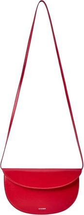 Jil Sander Curve Wallet With Strap - Dames - Schoudertassen - Rood - ONE Size - Leer - Tassen