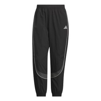 adidas Brand Love Loose Fit Light Woven Pants Black Grey Six KF1337