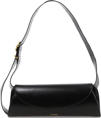 Jil Sander Cannolo Small - Dames - Schoudertassen - Zwart - ONE Size - Leer - Tassen