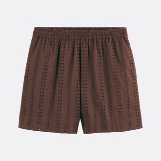 La Redoute Collections Korte broek in Engels kant met elastische tailleband