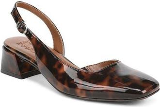 Naturalizer Jayla Half dOrsay Slingback Pump in Brown Tortoise at Nordstrom, Size 7.5