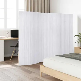 vidaXL Biombo Divisor Bamb&uacute; Blanco 250x165 Cm Vidaxl