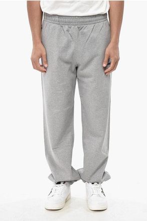 Off-white Brushed Cotton Joggers DIAGONAL With Ribbed Cuffs And Embroi size 3xl