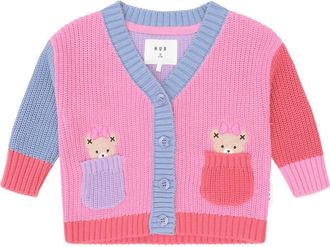 Huxbaby Colour Block Huxette Cardi in Strawberry Multi at Nordstrom, Size 6-12M Au