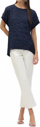 Joseph Ribkoff Casual Crew Neck Pullover In Midnight