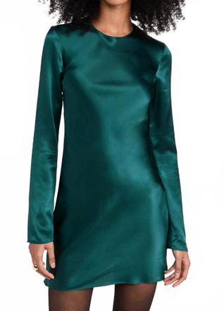 Amanda Uprichard Lissie Silk Dress In Conifer