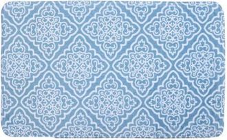 Trade Shop Trade Shop - Tappeto Tappetino Per Arredo Da Bagno 45 X 75 Cm Azzurro Con Maioliche 87032