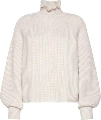Max Mara Pontile Trui - Dames - Coltruien - Beige - L - Truien & Vesten