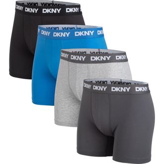 DKNY Back of Four Boxer Briefs in Black/blue/grey Heather/jet at Nordstrom Rack, Size X-Large