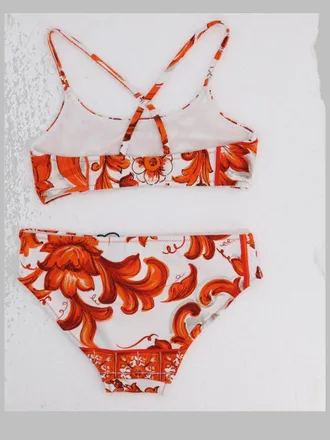 Dolce & Gabbana Elastane Blend Top and Slip Set - Orange