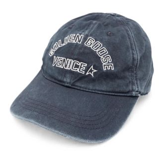 Golden Goose Six-panel petten met geborduurd logo - Heren - Petten - Blauw - ONE Size - Katoen - Accessoires