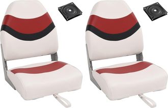 vidaXL Set De Asientos Plegables Para Barco 4 Uds Con Respaldo Alto Vidaxl