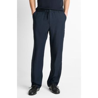 Vince Louie Flat Front Stretch Viscose & Linen Pants in Coastal at Nordstrom Rack, Size Xx-Large