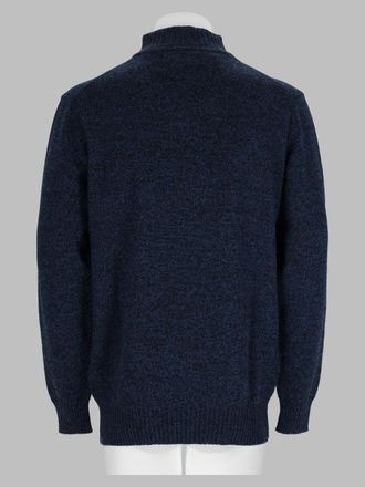 Barbour Wool Zip-Up Sweater - Blue