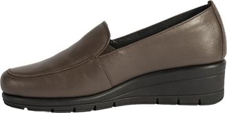 Desa Woman Leather Slip-Ons - Wedge Heel, Breathable, Rain-Resistant | Brown - 40