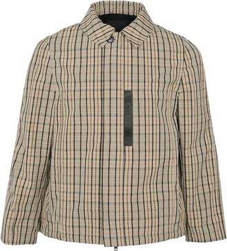 Yves Salomon Giacca a quadri in pelle - Toni neutri