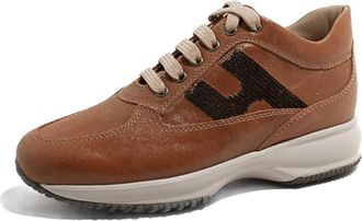 Hogan Interactive Aw 23 Sneakers - Dames - Sneakers - Bruin - 40 EU - Leer - Schoenen