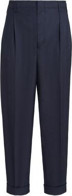 Brunello Cucinelli Double pleated trousers in Navy Blue at Nordstrom, Size 60 It