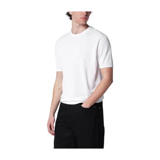 Roberto Collina T-Shirts, male, White, Size: 2XL Girocollo MC