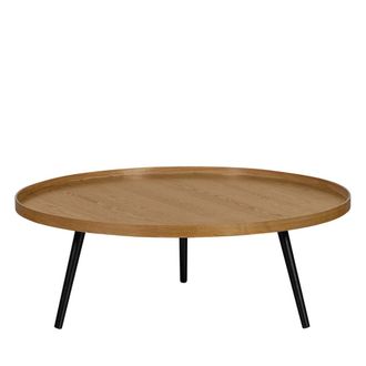 Woood Mesa baja redonda de madera &oslash;100cm - Madera clara