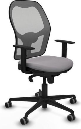 Piqueras y Crespo Piqueras Y Crespo - Jorquera Sincro Malla Gris Similpiel Gris Brazos 1d Base Nailon Ruedas 65mm Engomada