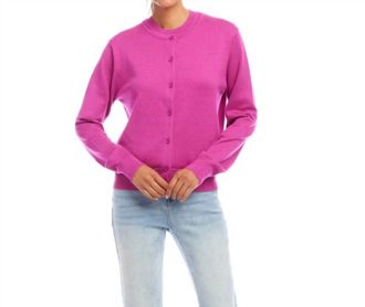 Karen Kane Layan Long Sleeve Cardigan Sweater In Orchid