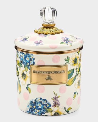 MacKenzie-Childs Wildflowers Pink Small Canister