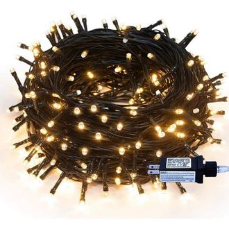 OEM (luz C&aacute;lida) Guirnalda De Luces Led Para Exteriores Con Alimentaci&oacute;n De Ca, 33 M, 300 Led, 8 Modos, Luces Decorativas Para Jard&iacute;n, Ideales Para El &Aacute;rb