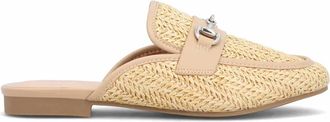 Mia Womens Desz Slip-On Woven Mules In Natural