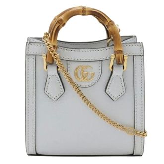 Gucci Pre-owned Mini Shoulder Bag - Dames - Pre-owned - Blauw - Maat: ONE Size Leer