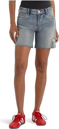 Kut from the Kloth Hailey High-Rise Shorts with Raw Hem Womens Shorts Bliss : 10, Cotton/Polyester/Spandex