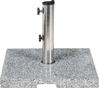 Beliani Beliani - Base Para Sombrilla De Granito Gris Plateado 45 X 45 Cm Acero Inoxidable Ceggia