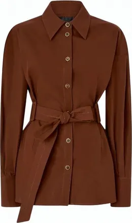 Pinko Cheryl Cotton Twill Belted Jacket