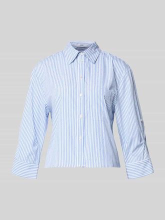 Mango Hemdbluse mit Knopfleiste in Hellblau, Gr&ouml;&szlig;e XS