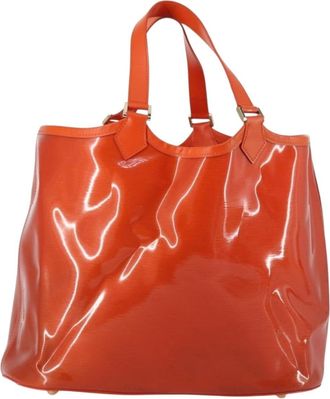 Louis Vuitton Plage Lagoon Bay Handbag Vinyl Epi Leather Orange Plastic Bag (Pre-Owned)