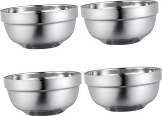 OEM Cuencos Infantiles De Acero Inoxidable, Cuencos Para Sopa De Doble Pared, Resistentes Al Calor, 12 Cm De Di&aacute;metro, Plateado