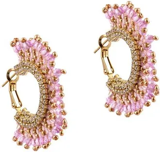 Deepa Gurnani Sierra Hoop Earrings in Lavender at Nordstrom